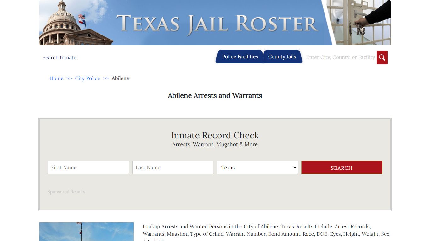 Abilene Arrests and Warrants | Jail Roster Search